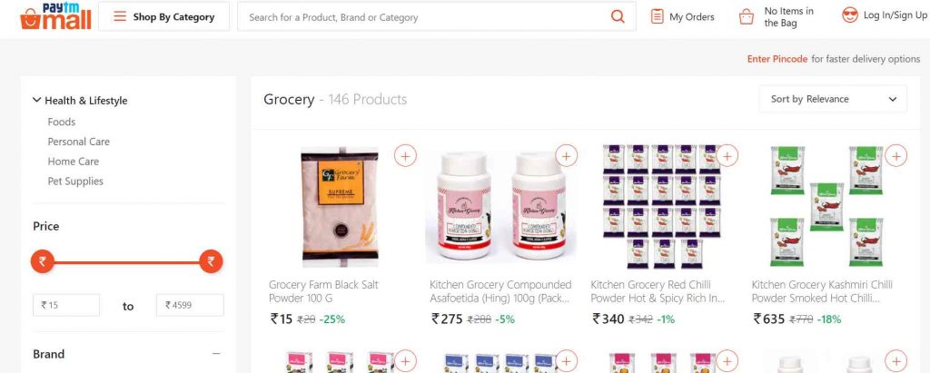 Online Grocery Shopping in India